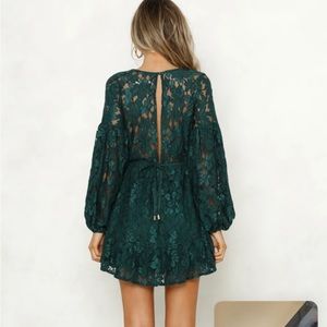 Hello Molly Green Mini Dress